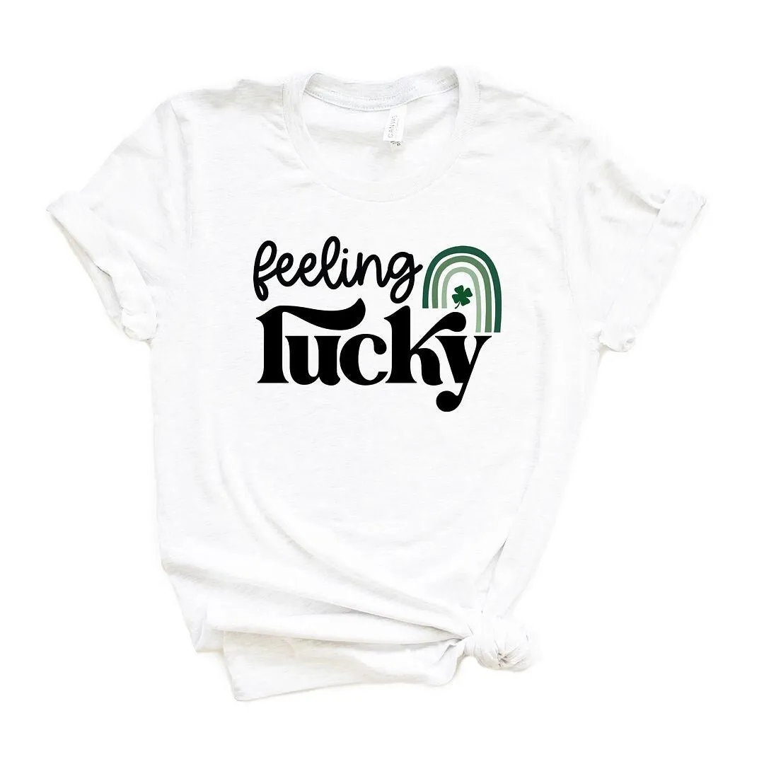 Feeling Lucky Rainbow Short Sleeve Crewnneck Tee sold by Zulily product image thumbnail 4