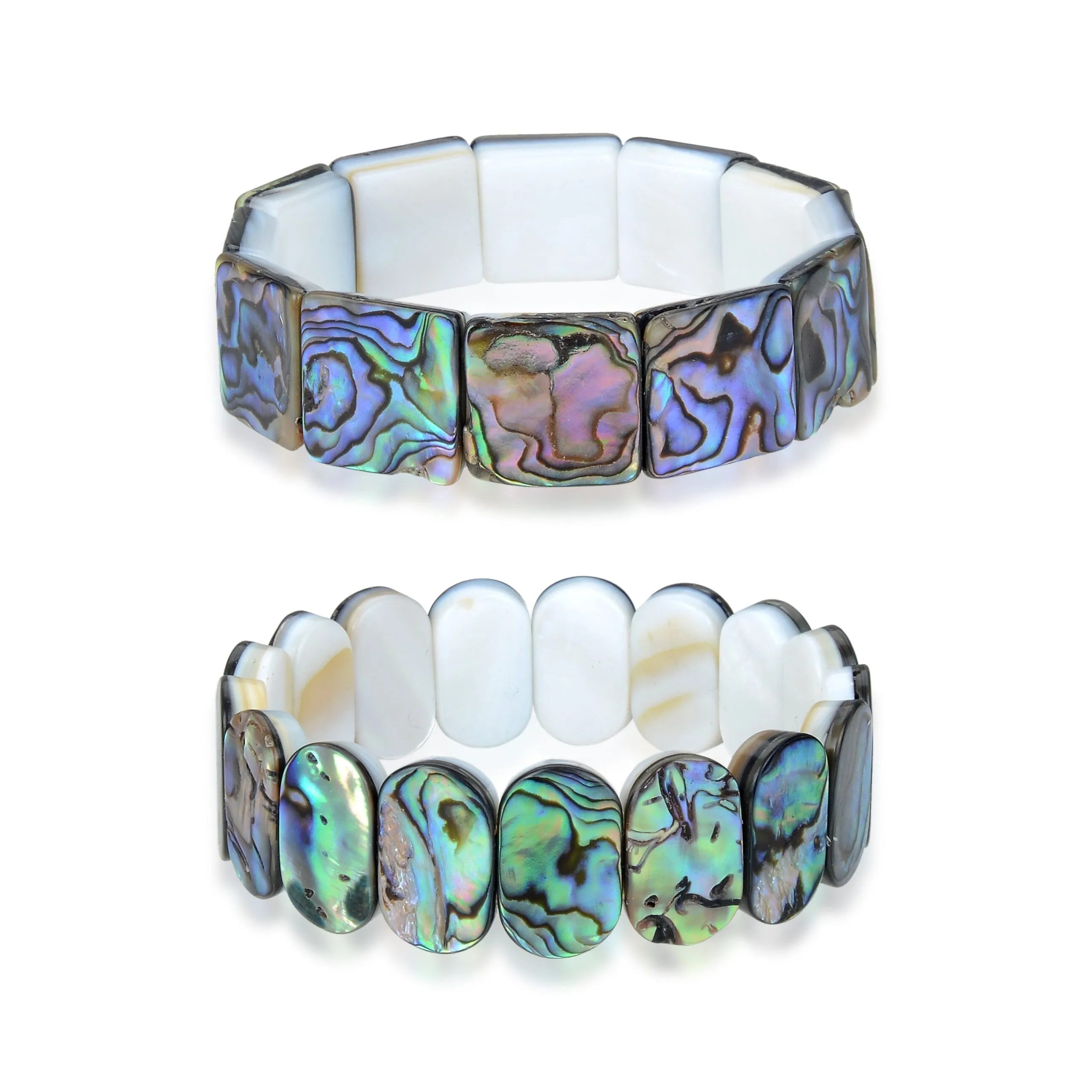 Set of Two Abalone Shell Stretchable Bracelet sold by Zulily