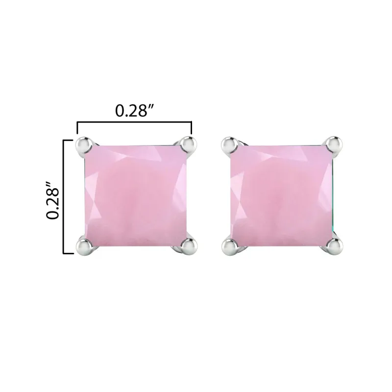 V3 Jewelry Set of Sterling Silver with Natural Pink Opal Solitaire Pendant and Stud Earrings for Women sold by Zulily