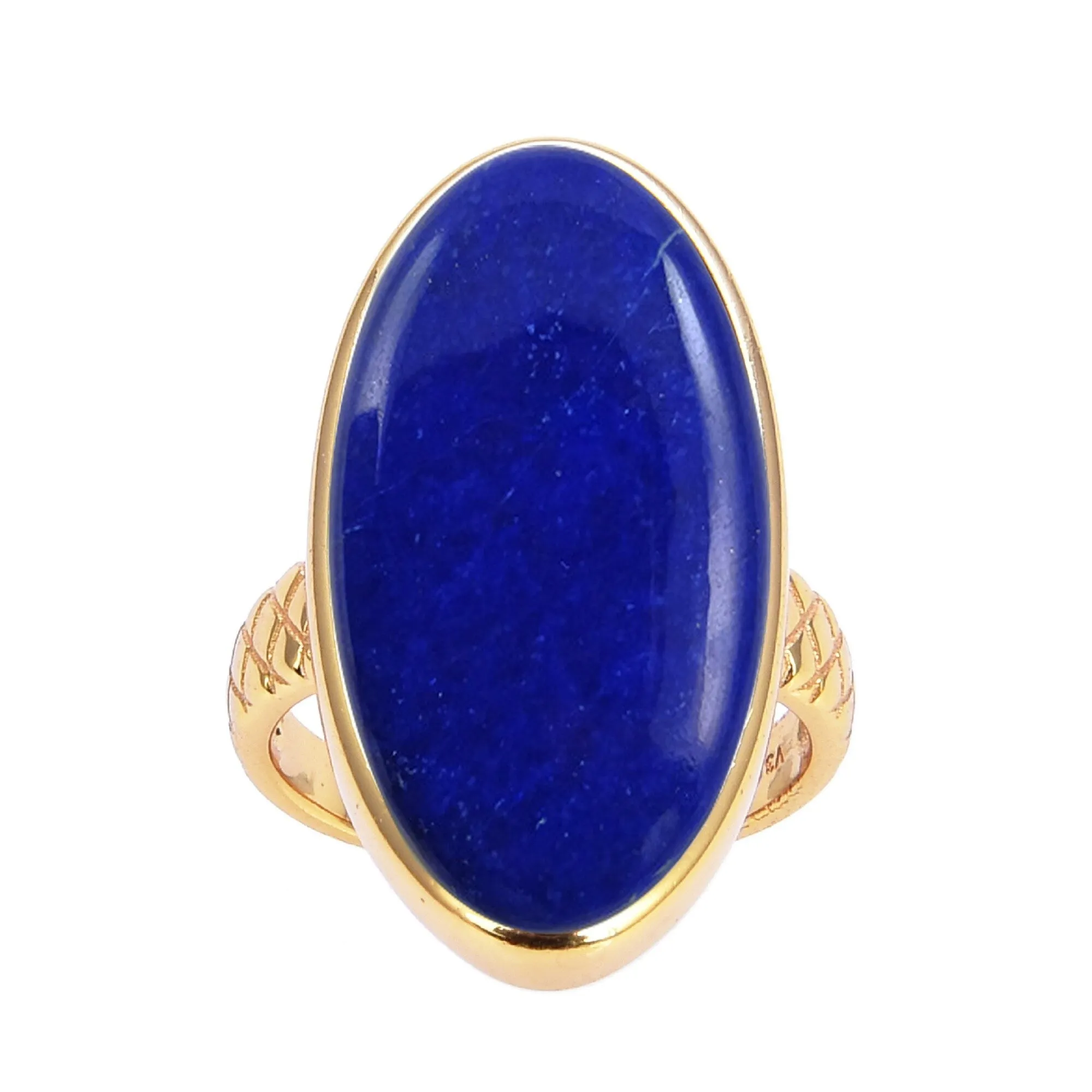 Gold Over Sterling Silver with Lapis Vintage Ring sold by Zulily