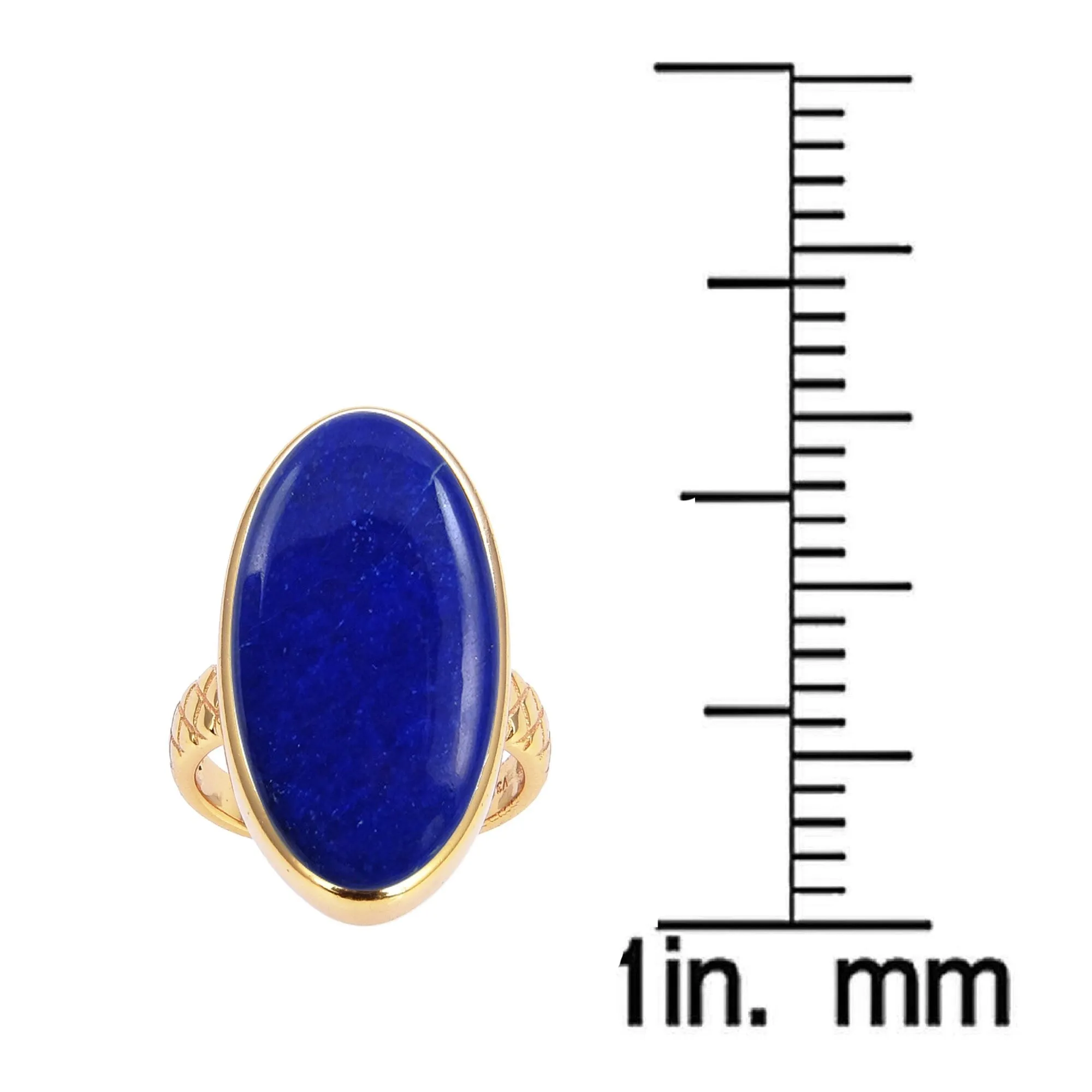 Gold Over Sterling Silver with Lapis Vintage Ring sold by Zulily product image thumbnail 3