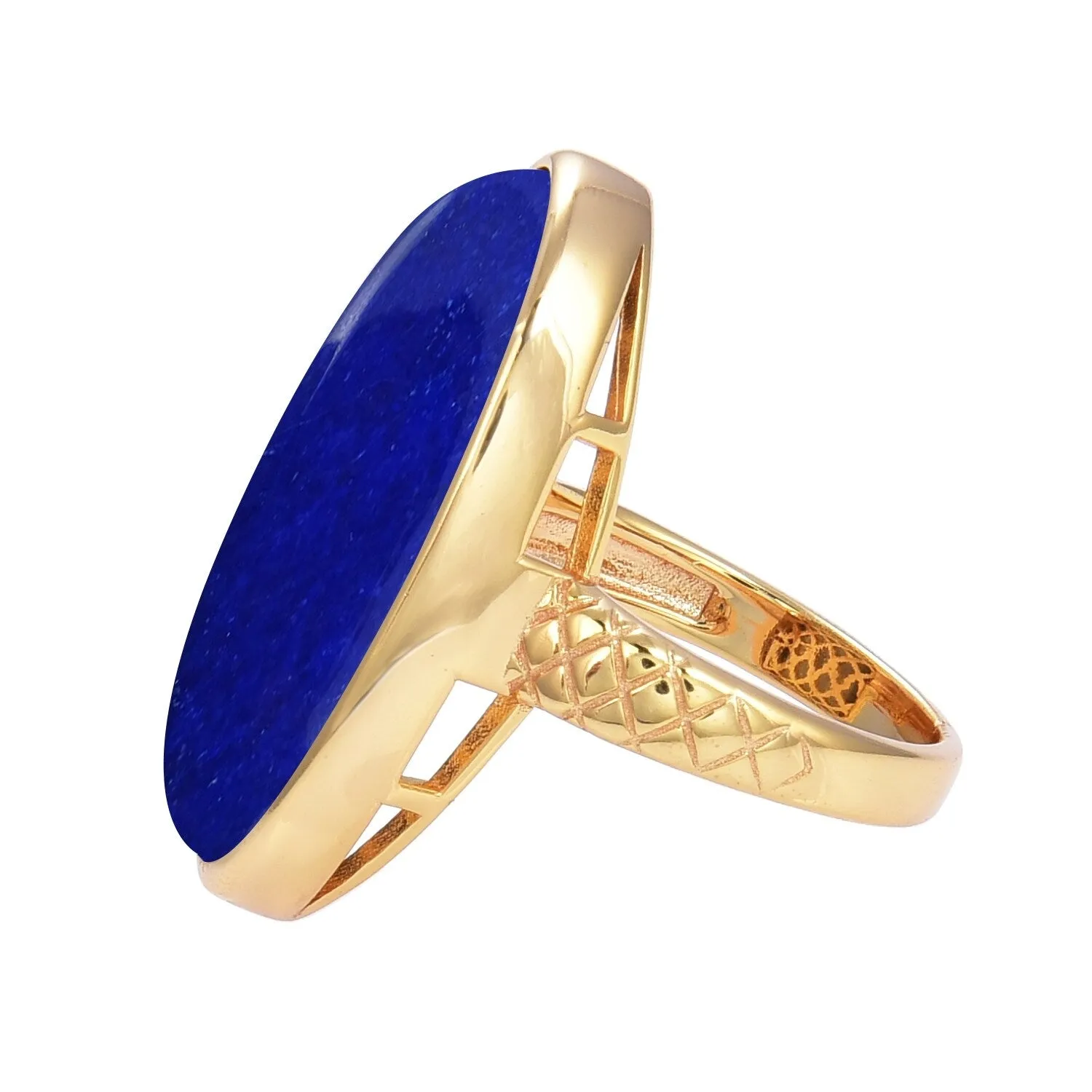 Gold Over Sterling Silver with Lapis Vintage Ring sold by Zulily product image thumbnail 5