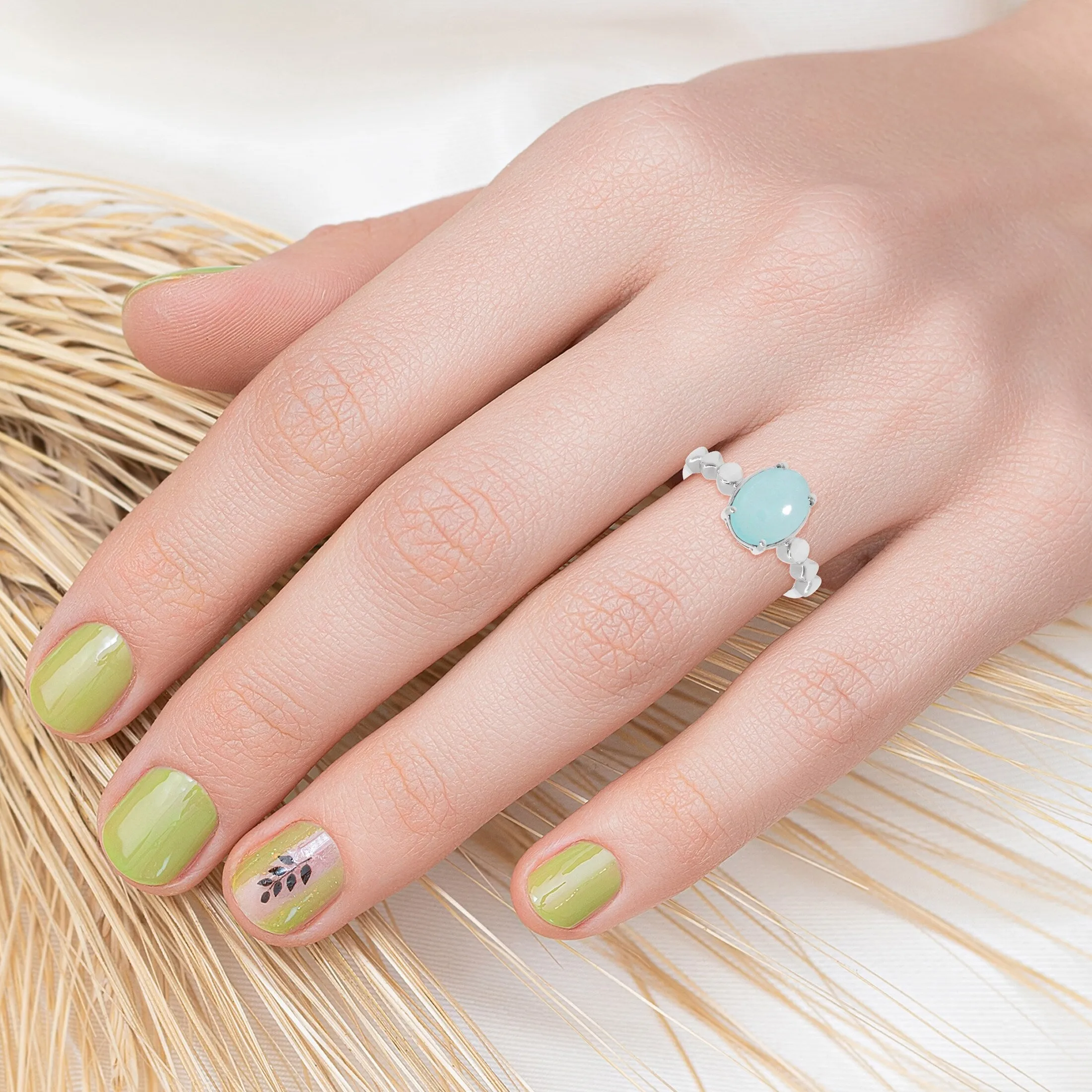 V3 Jewelry Sterling Silver with Natural Aquamarine Solitaire Ring for Women sold by Zulily product image thumbnail 5