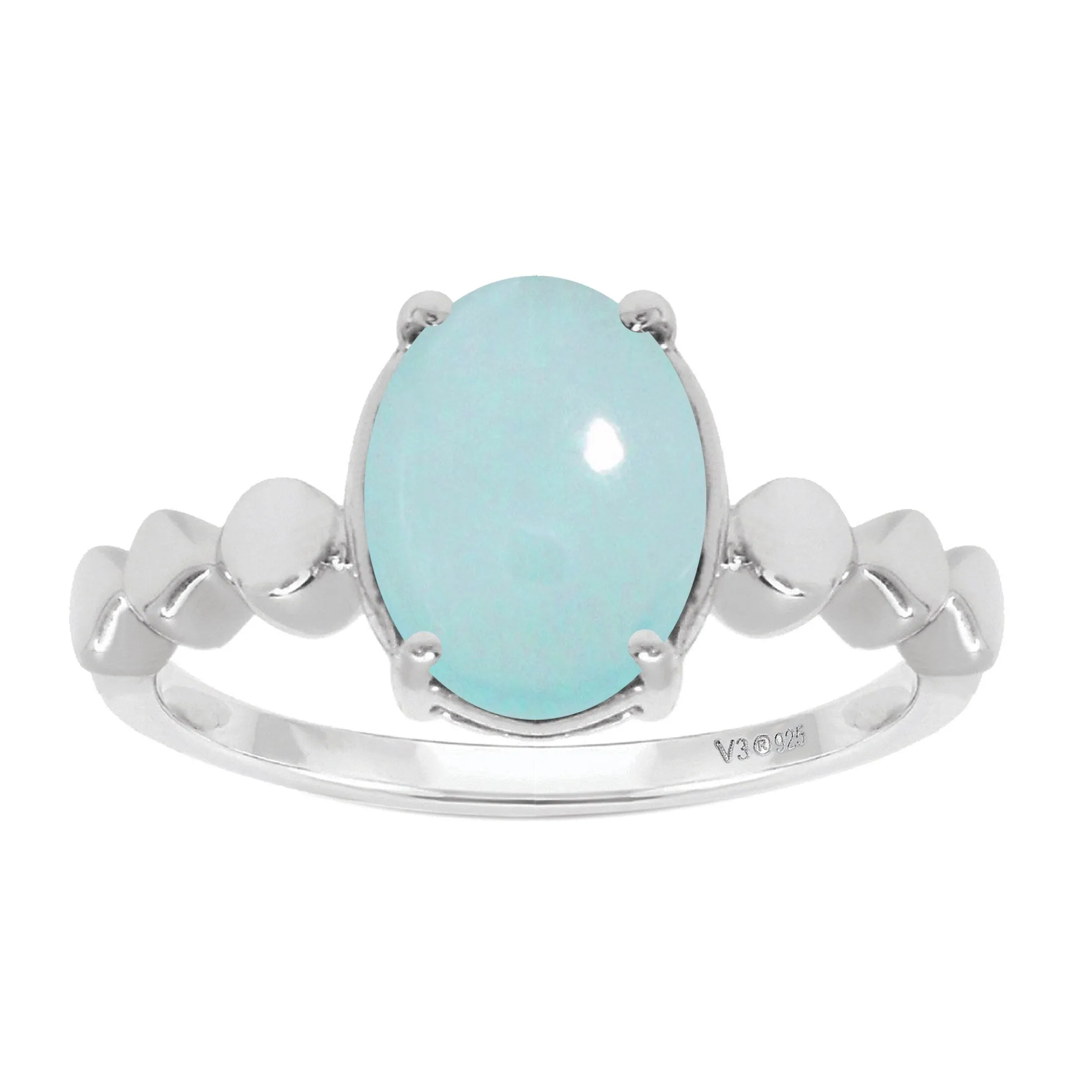 V3 Jewelry Sterling Silver with Natural Aquamarine Solitaire Ring for Women sold by Zulily product image thumbnail 4