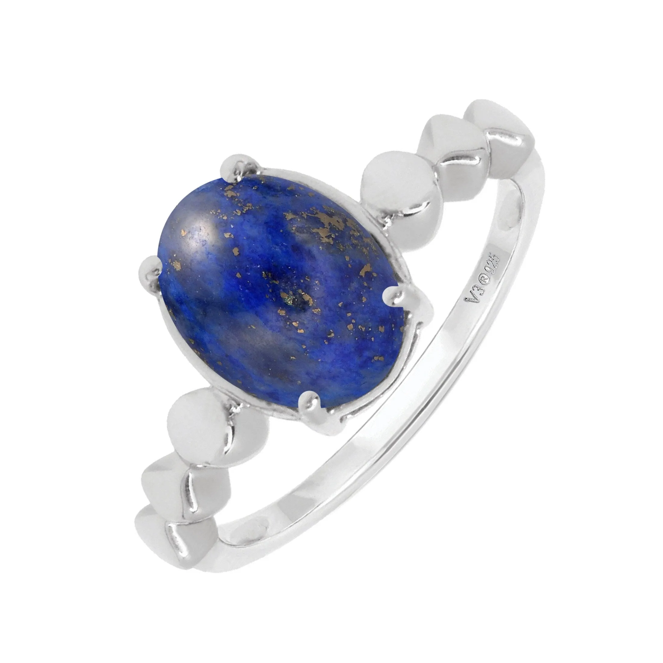 V3 Jewelry Sterling Silver with Natural Lapis Solitaire Ring for Women sold by Zulily product image thumbnail 4