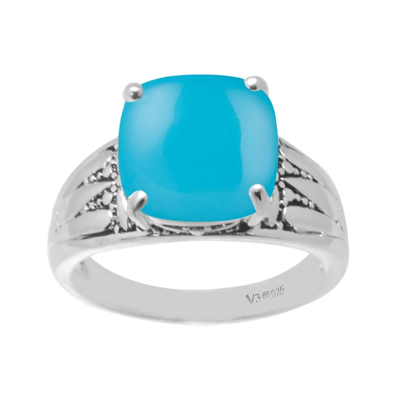 V3 Jewelry Sterling Silver with Natural Turquoise Solitaire Ring for Women sold by Zulily