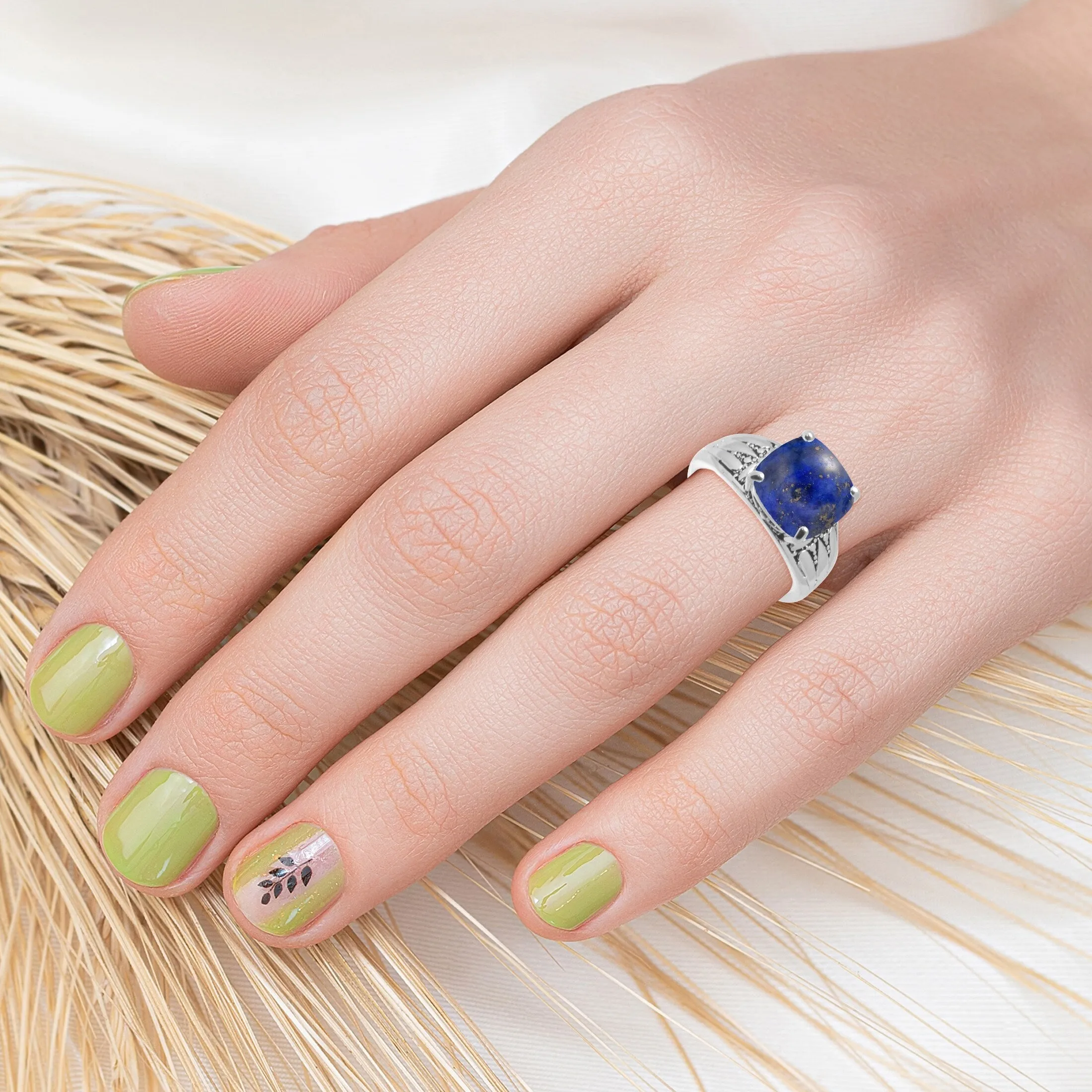 V3 Jewelry Sterling Silver with Natural Lapis Solitaire Ring sold by Zulily product image thumbnail 4