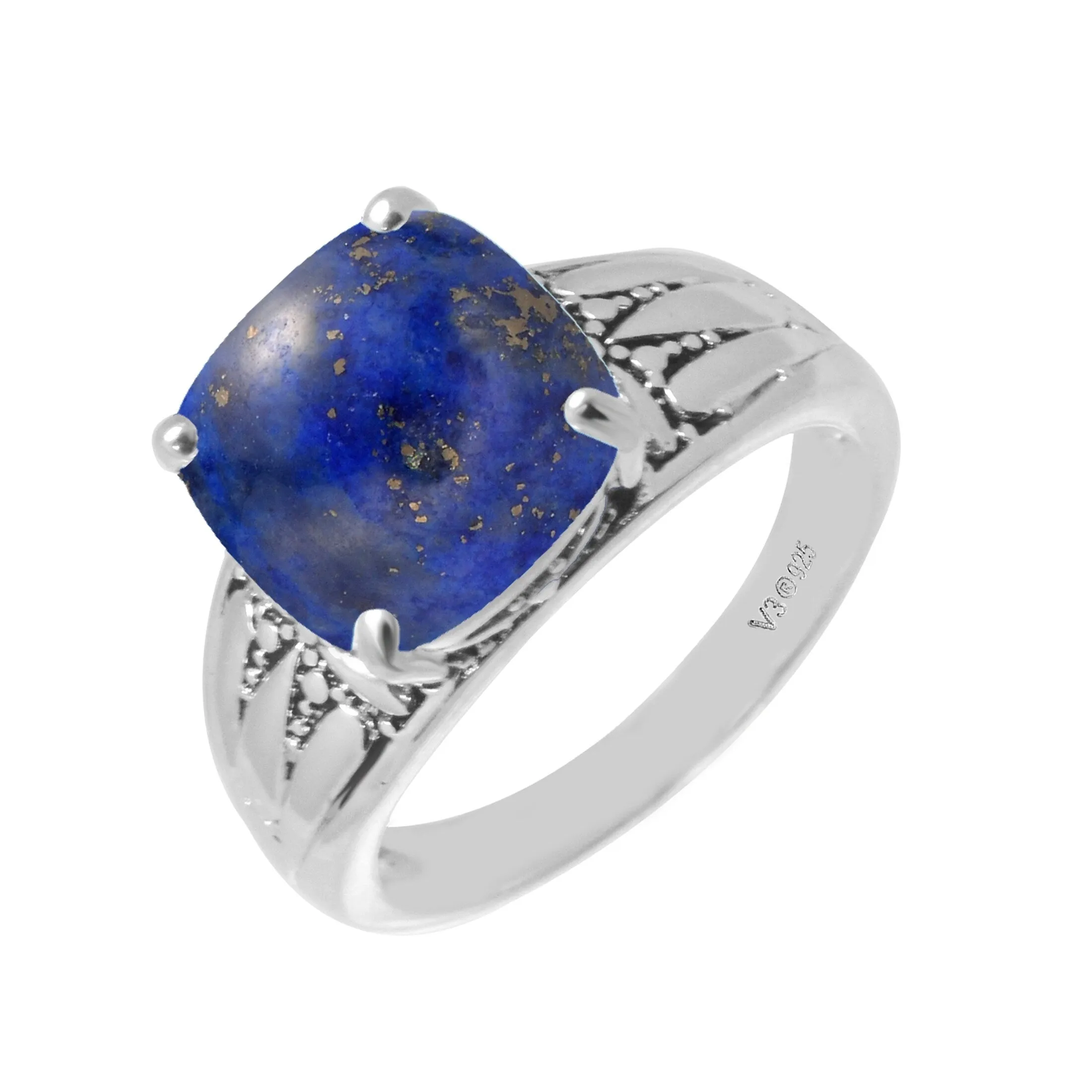 V3 Jewelry Sterling Silver with Natural Lapis Solitaire Ring sold by Zulily product image thumbnail 2
