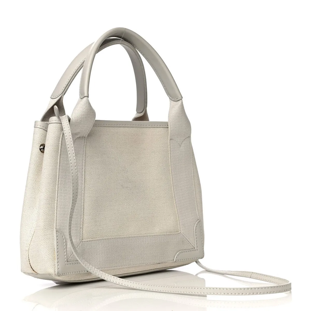 Balenciaga Cotton Canvas Calfskin Navy Cabas XS Natural (Pre-Owned) - Extra Small sold by Zulily product image thumbnail 2