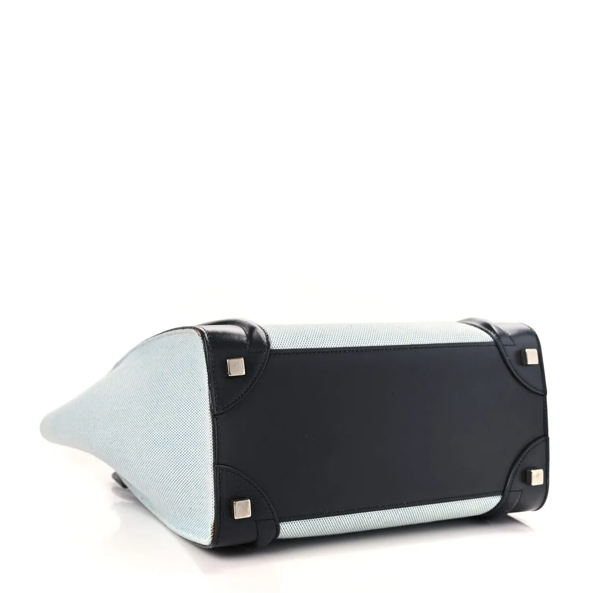 Celine Textile Smooth Calfskin Micro Bi-Color Luggage Blue (Pre-Owned) - One Size sold by Zulily product image thumbnail 4