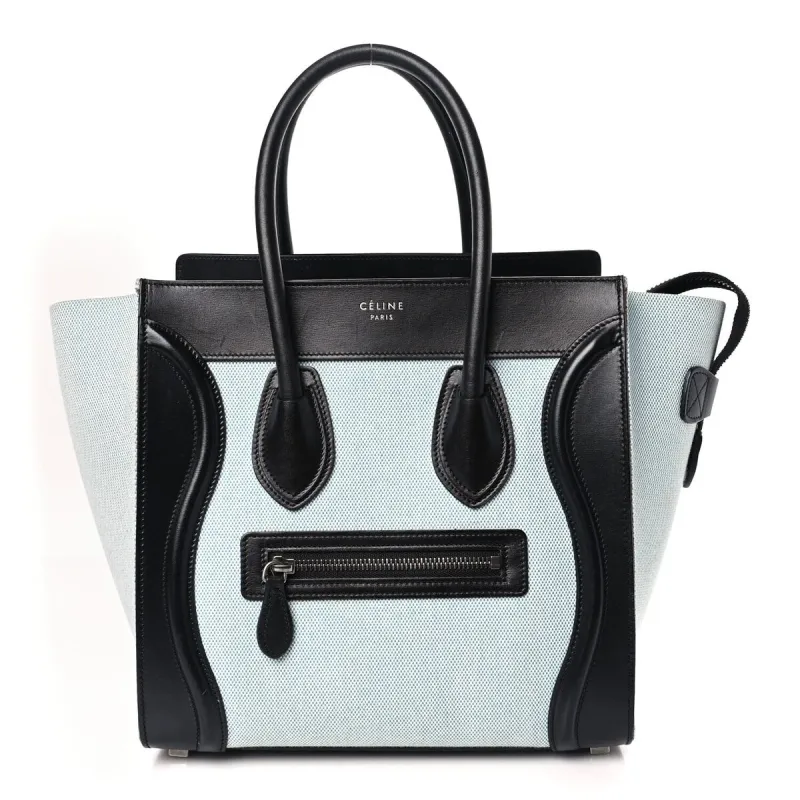 Celine Textile Smooth Calfskin Micro Bi-Color Luggage Blue (Pre-Owned) - One Size sold by Zulily