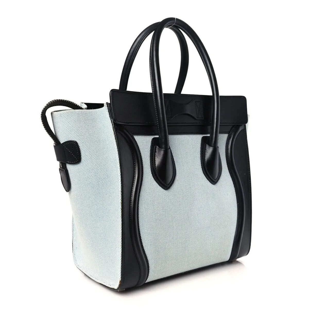 Celine Textile Smooth Calfskin Micro Bi-Color Luggage Blue (Pre-Owned) - One Size sold by Zulily product image thumbnail 3