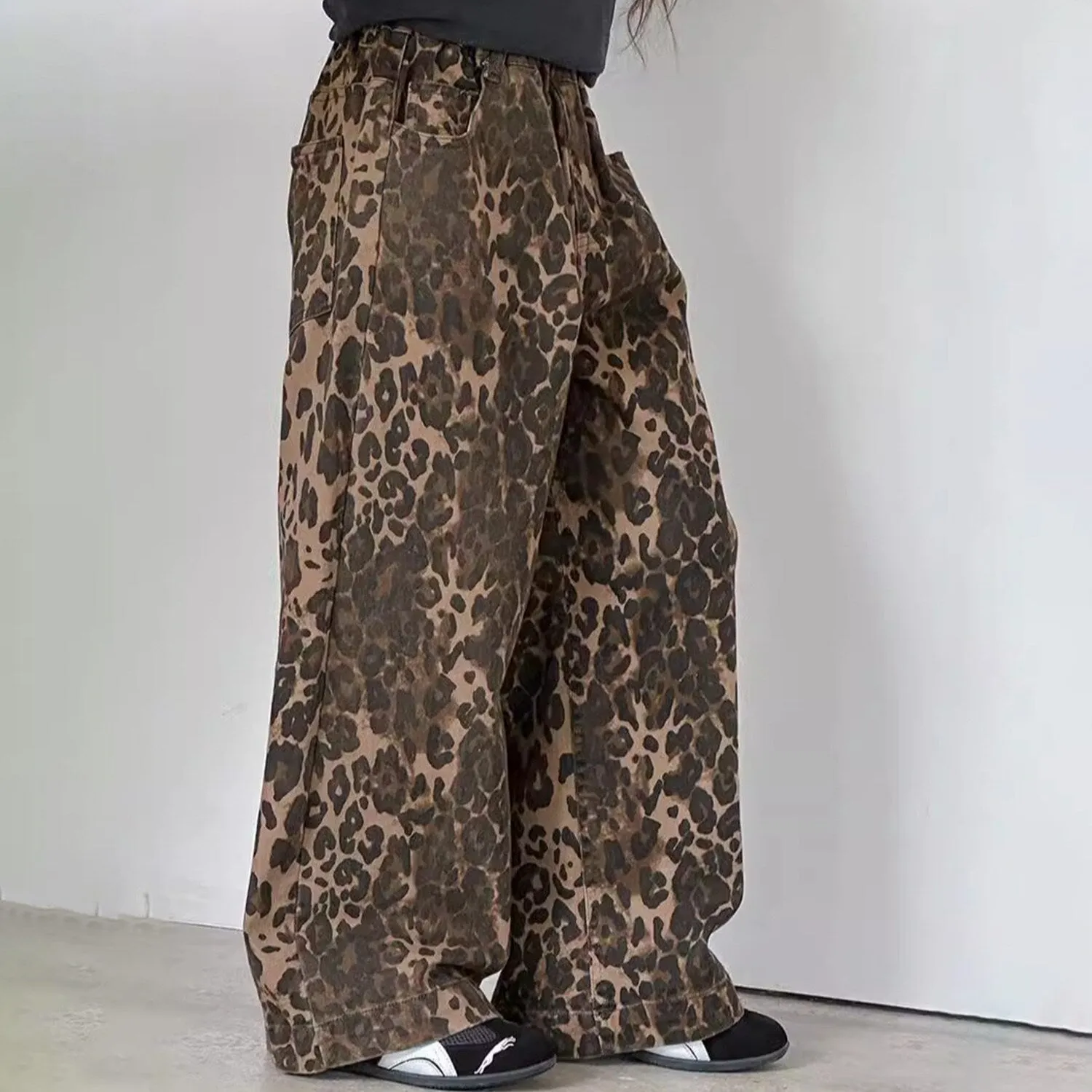 Brown Leopard Wide-Leg Pants sold by Zulily product image thumbnail 4
