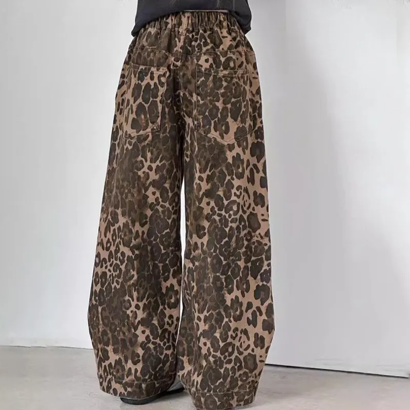 Brown Leopard Wide-Leg Pants sold by Zulily