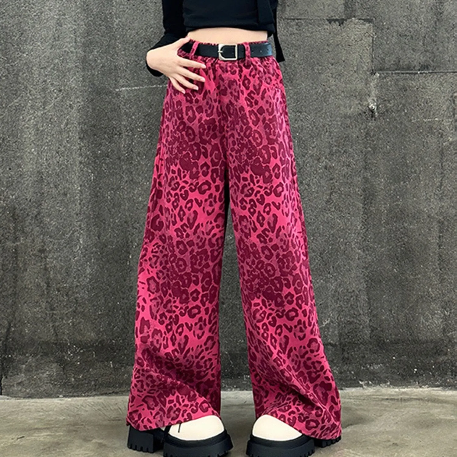 Pink Leopard Wide-Leg Pants sold by Zulily product image thumbnail 4
