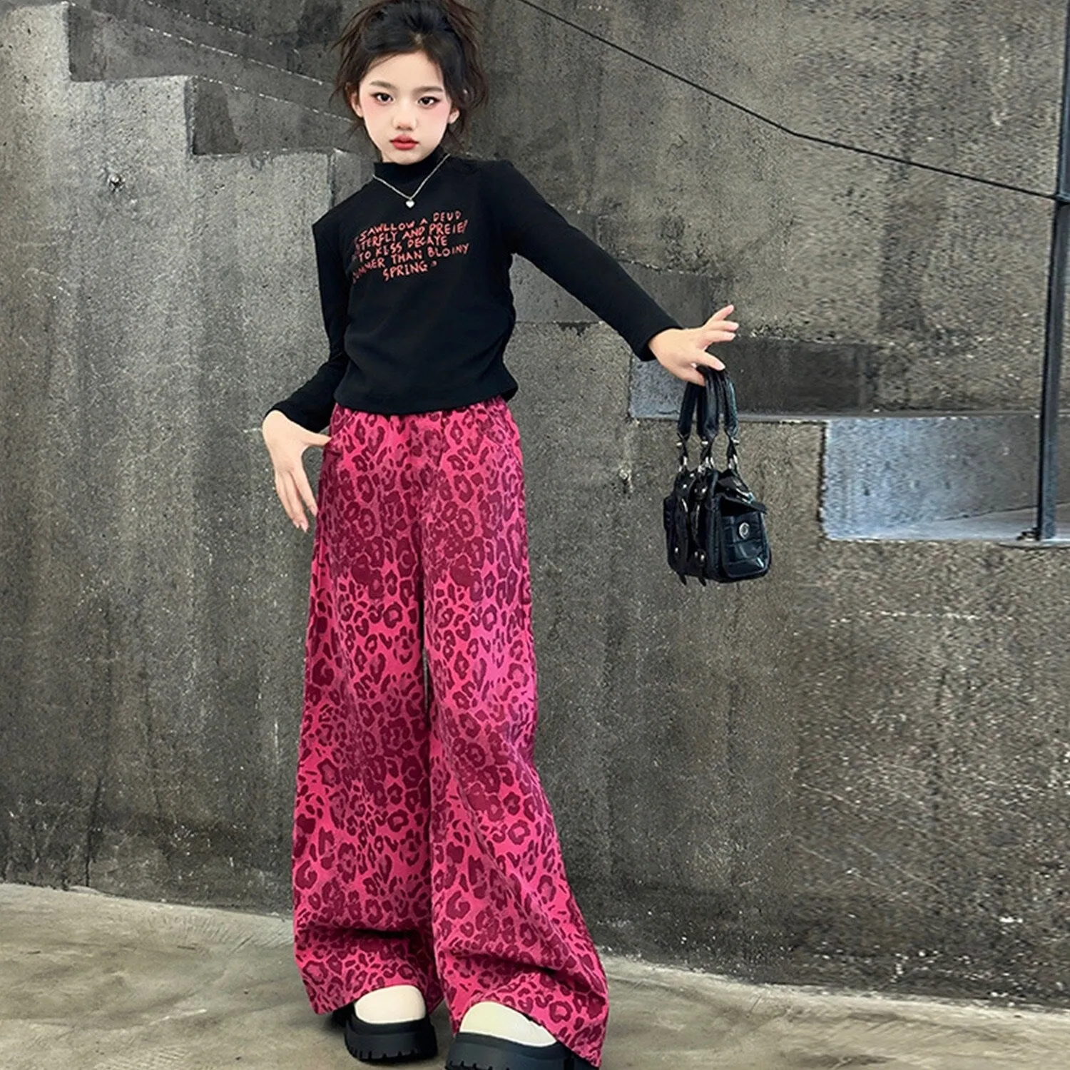 Pink Leopard Wide-Leg Pants sold by Zulily product image thumbnail 3