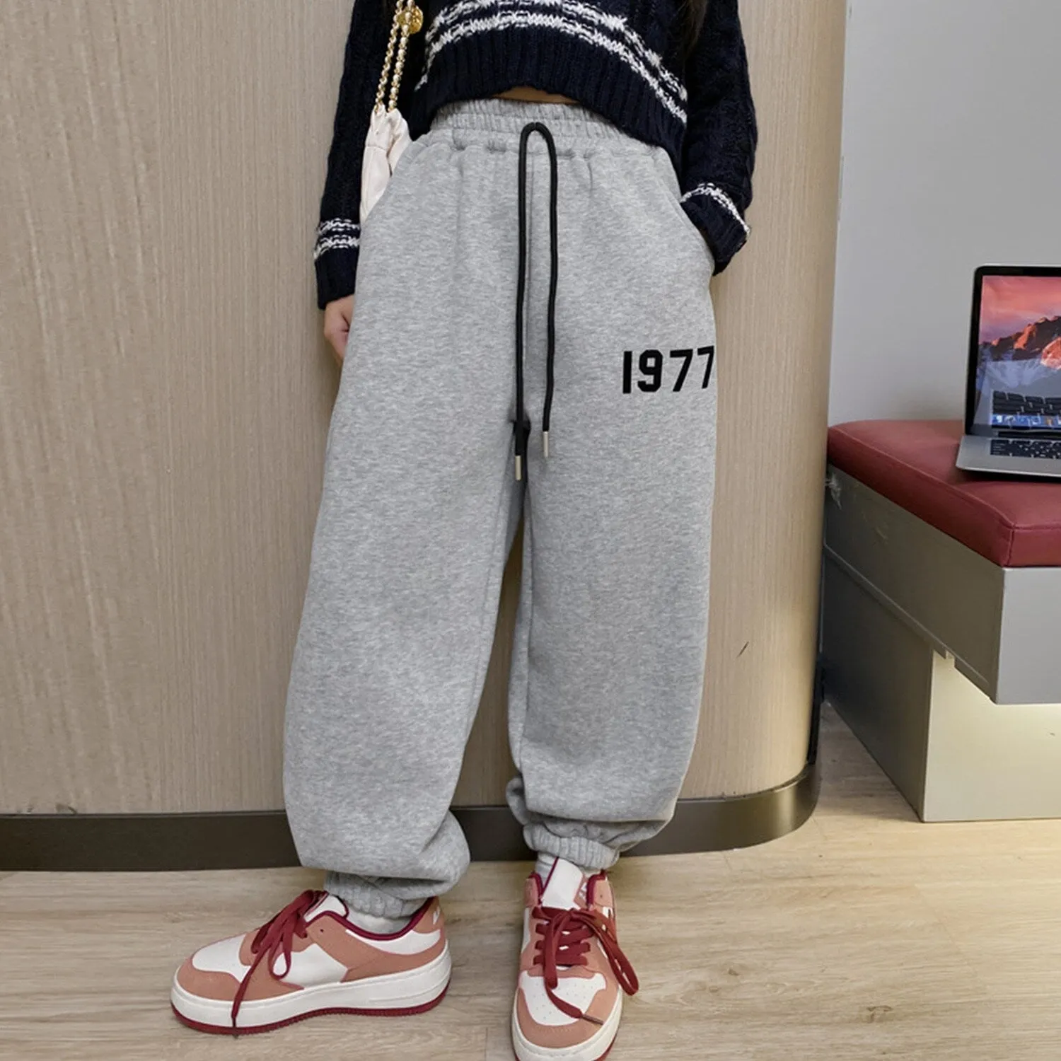 Grey "1977" Sweatpants sold by Zulily product image thumbnail 2