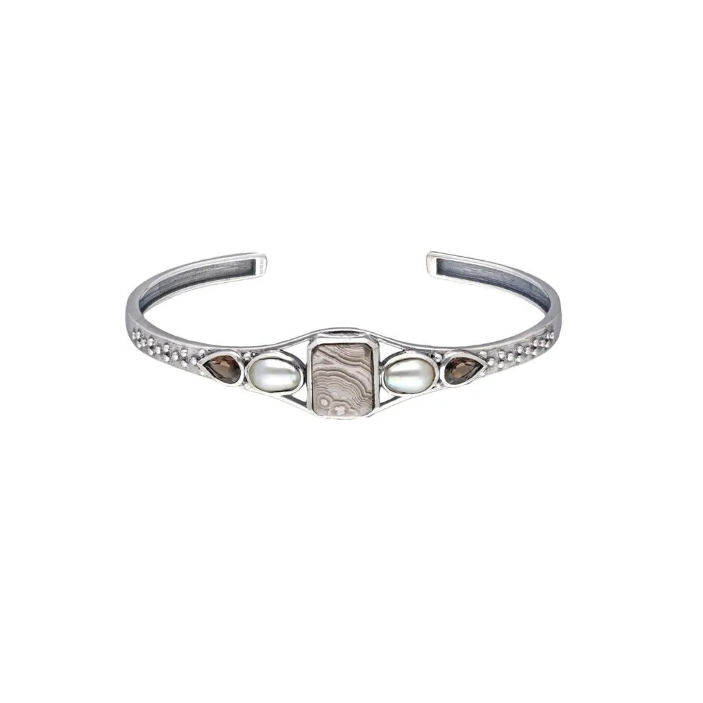YS Gems Sterling Silver Crazy Lace Agate Cuff Bracelet sold by Zulily product image thumbnail 3