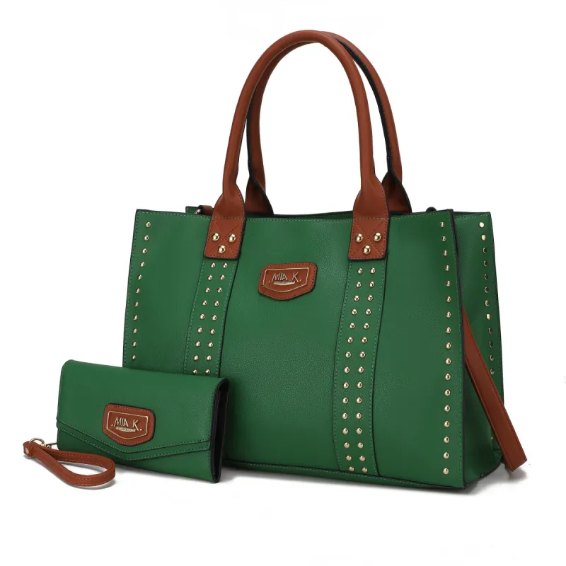 Davina Vegan Leather Women's Tote Bag with wallet -2 PCS sold by Zulily