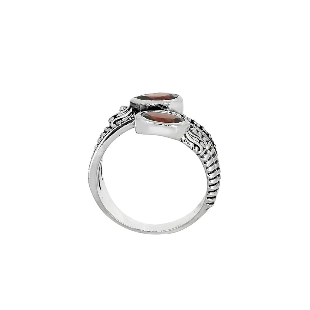 YS Gems Sterling Silver Garnet Textured Ring sold by Zulily product image thumbnail 4