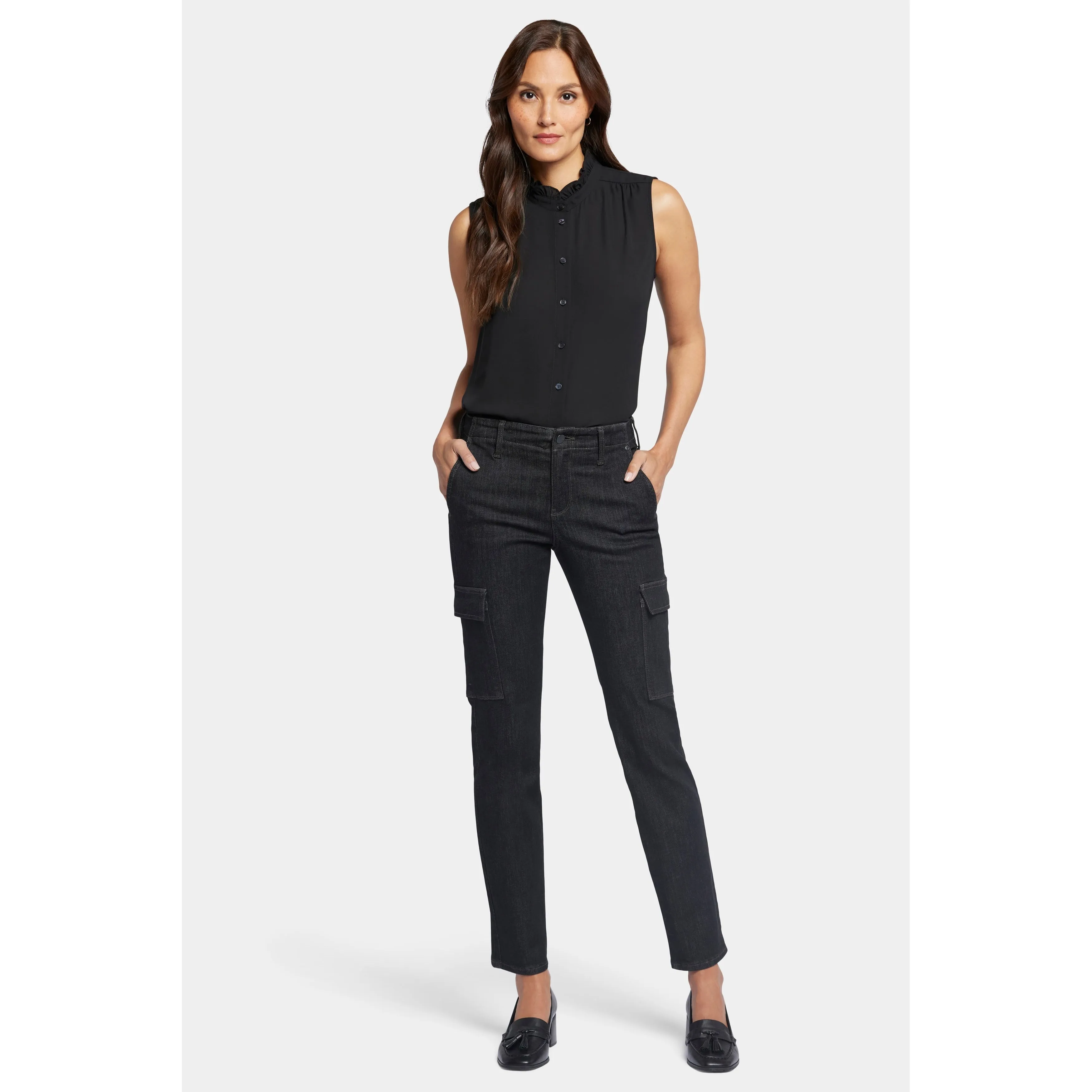 Ladies-Sheri Slim Cargo Hollywood Waistband sold by Zulily