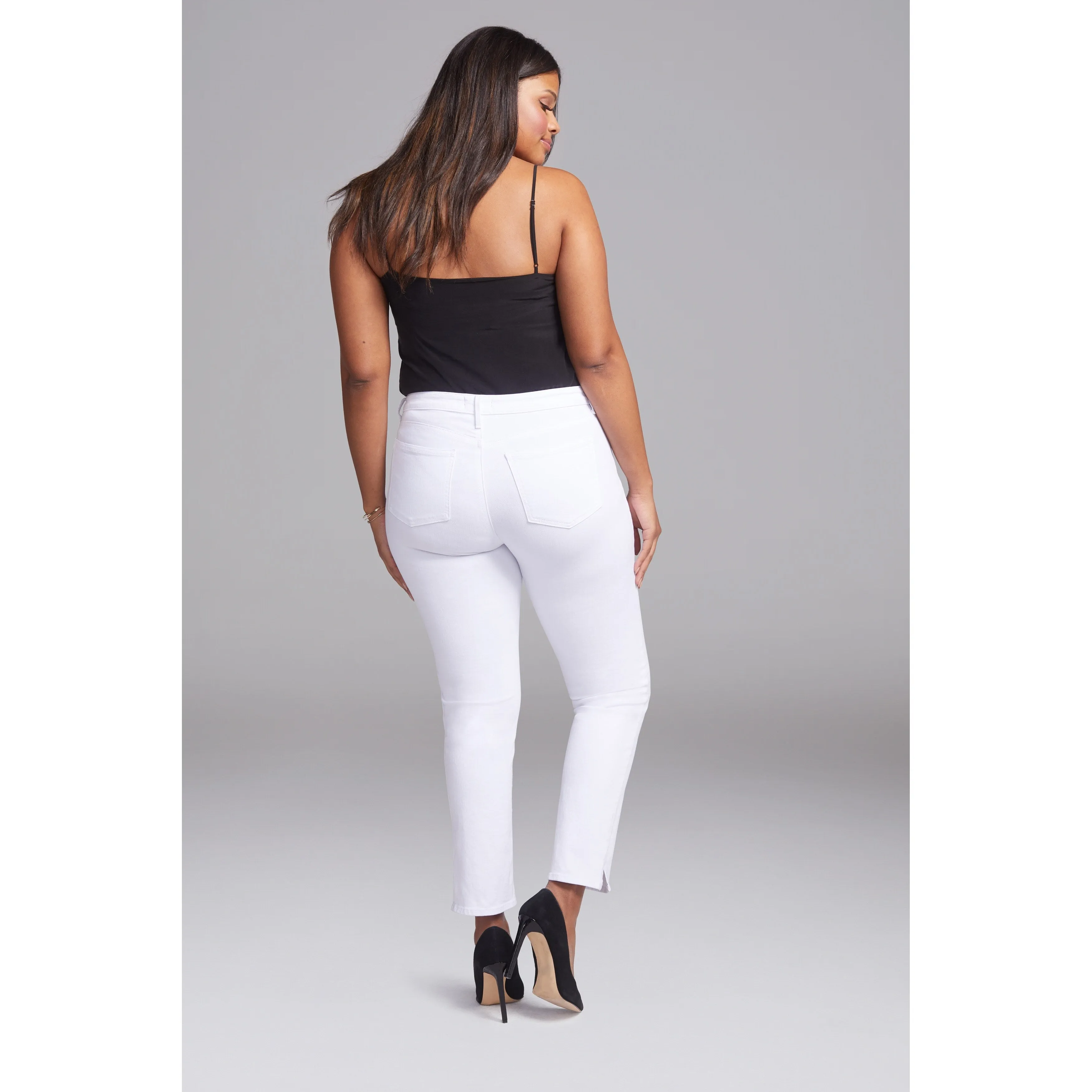 Ladies-Slim Straight Ankle Side Slits sold by Zulily product image thumbnail 2