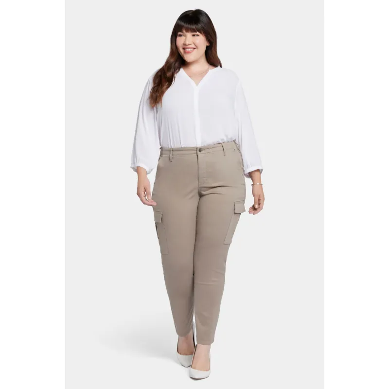Ladies Plus-Sheri Slim Cargo Hollywood Waistband sold by Zulily