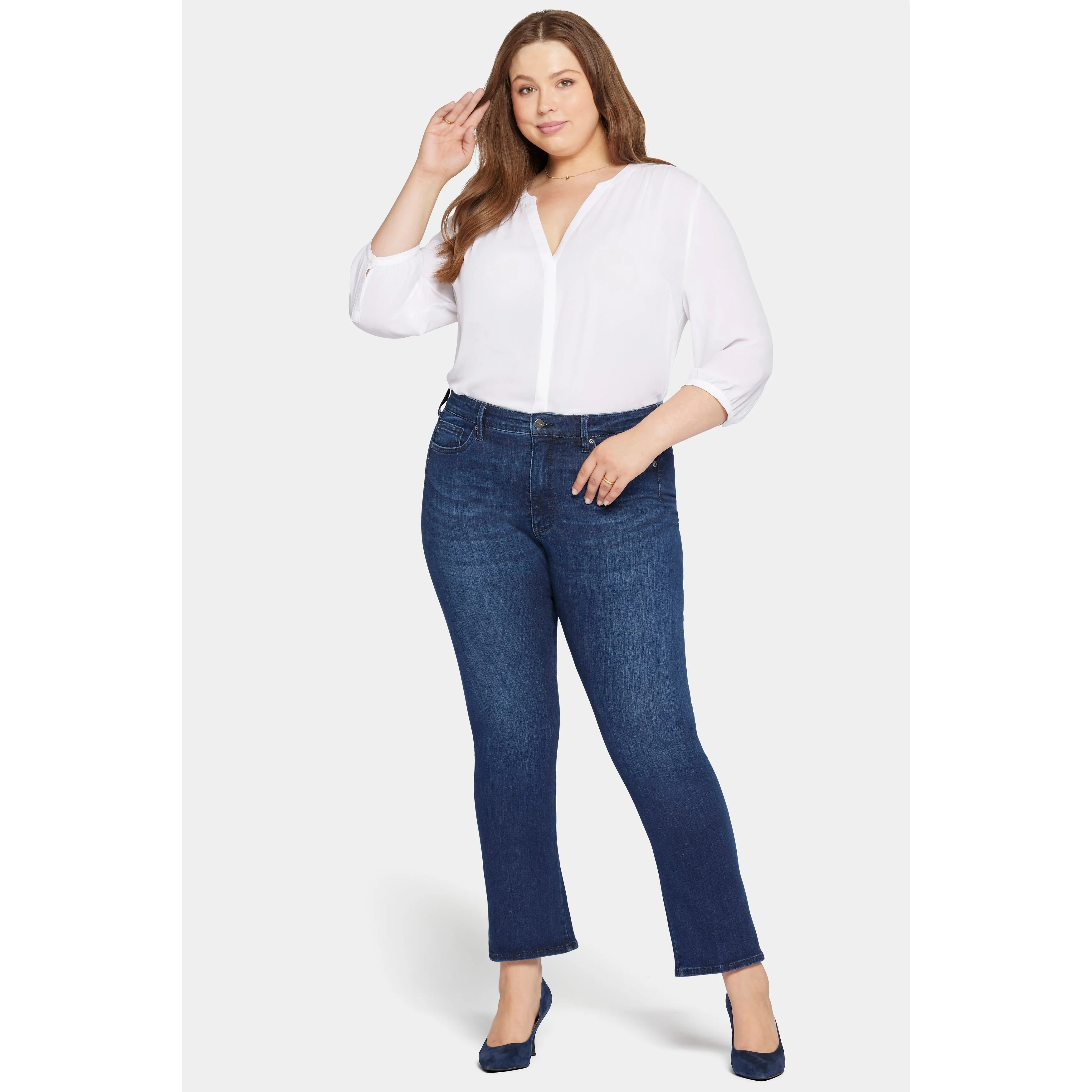 Ladies Plus-Seamless High Rise Slim Bootcut sold by Zulily