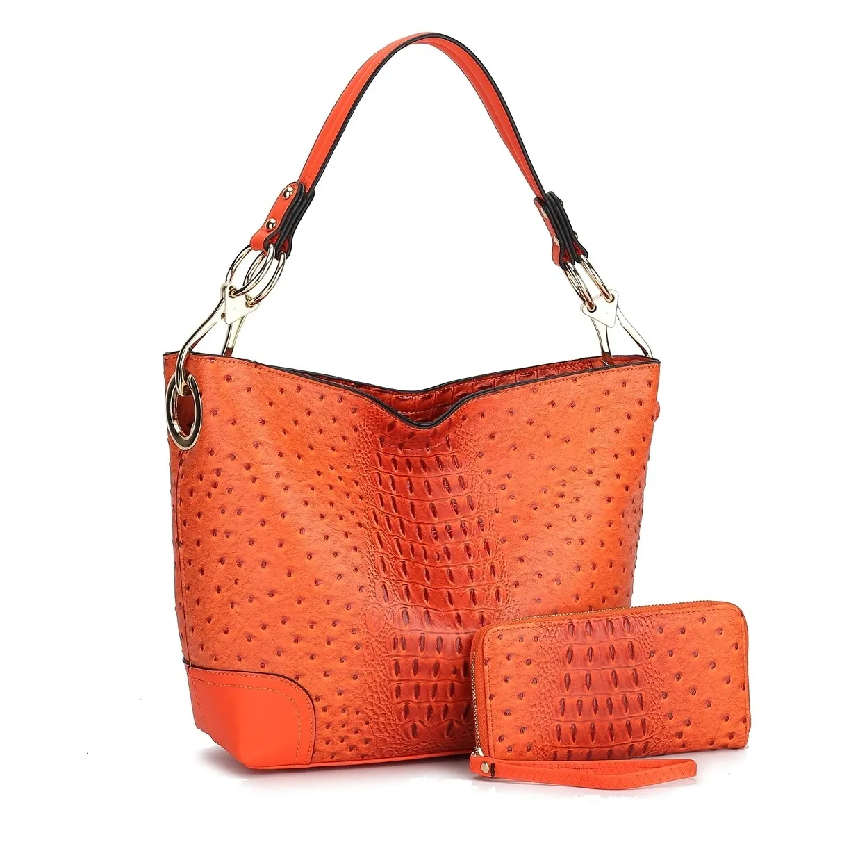 Mkfcollection Wandy Shoulder Bag And Wallet Set Vegan Leather Designer Handbag sold by Zulily product image thumbnail 2