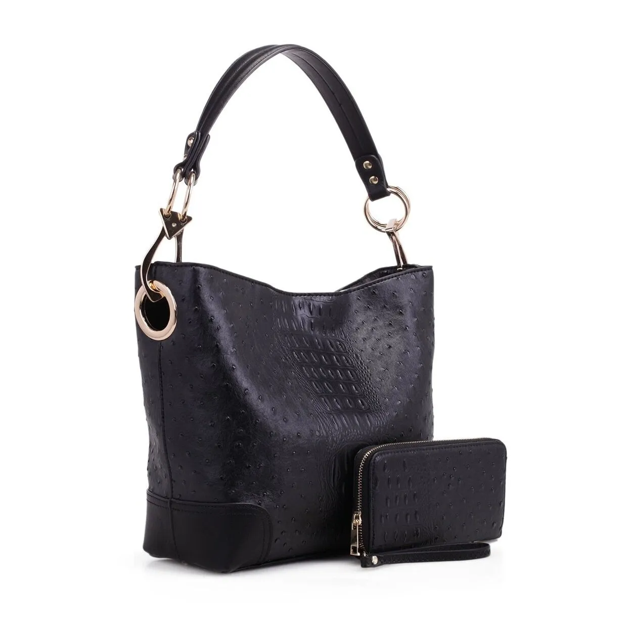 Mkfcollection Wandy Shoulder Bag And Wallet Set Vegan Leather Designer Handbag sold by Zulily product image thumbnail 4