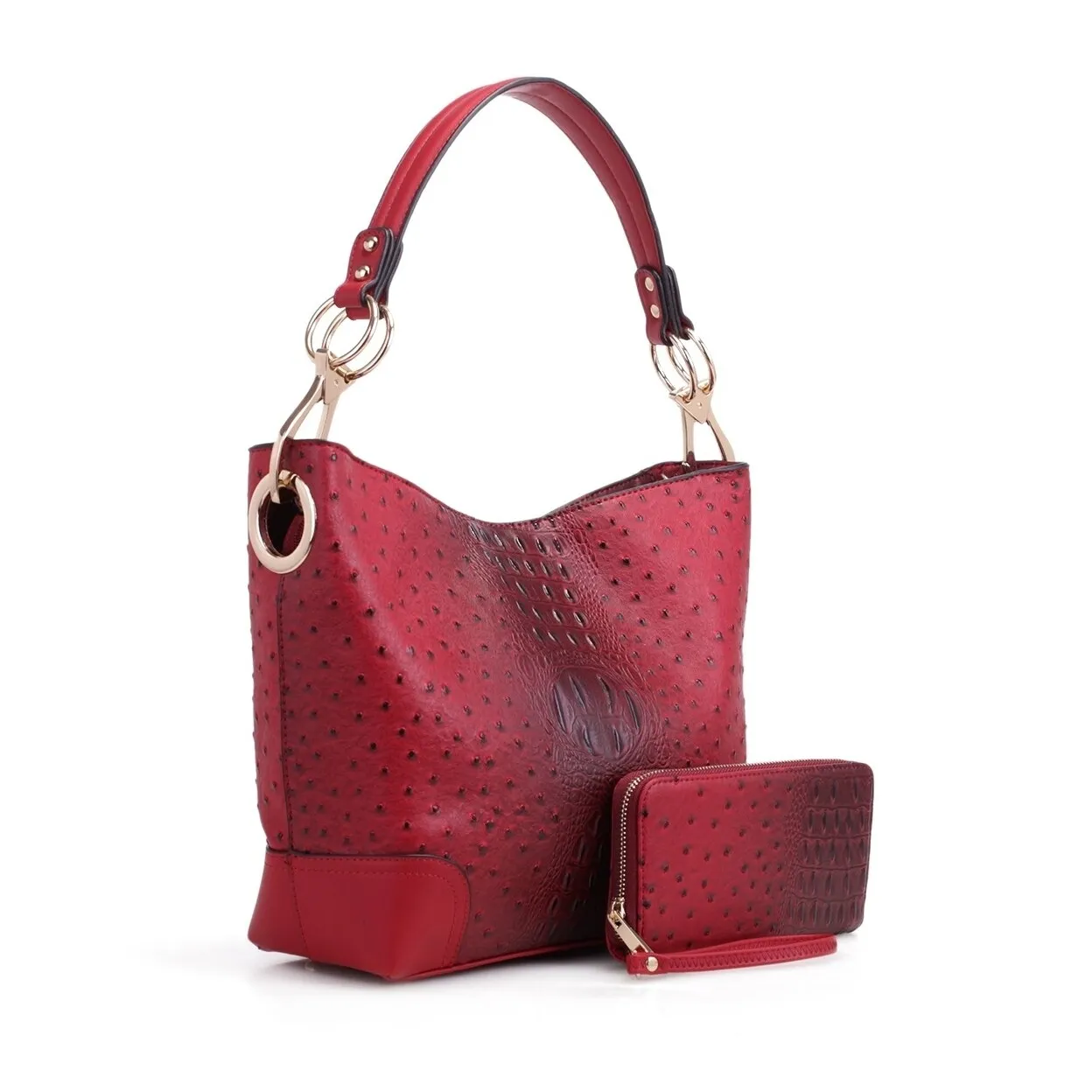 Mkfcollection Wandy Shoulder Bag And Wallet Set Vegan Leather Designer Handbag sold by Zulily product image thumbnail 3