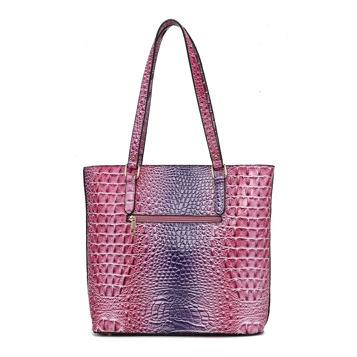 Mkfcollection Piper Gradient Croc Tote Bag Vegan Leather Designer Handbag sold by Zulily product image thumbnail 5