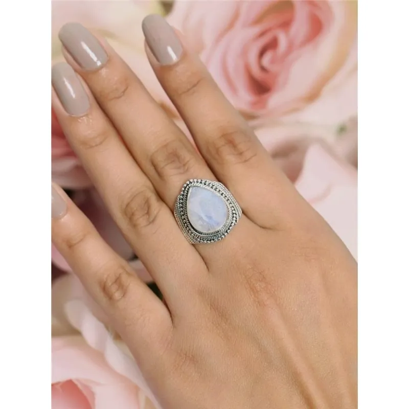 YS Gems Sterling Silver Labradorite Textured Ring sold by Zulily