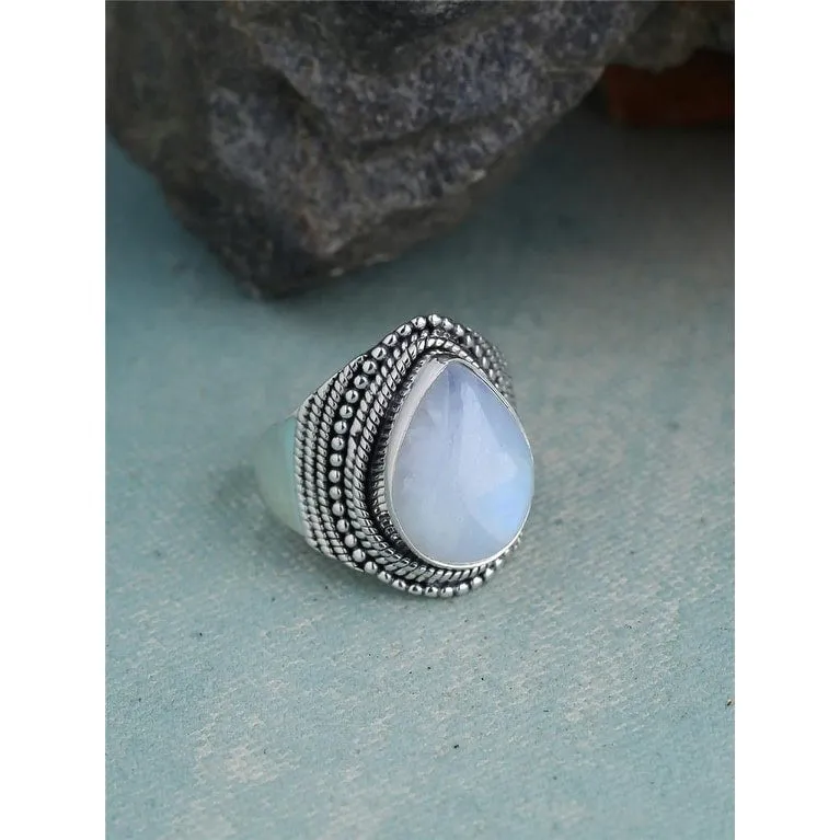 YS Gems Sterling Silver Labradorite Textured Ring sold by Zulily product image thumbnail 3