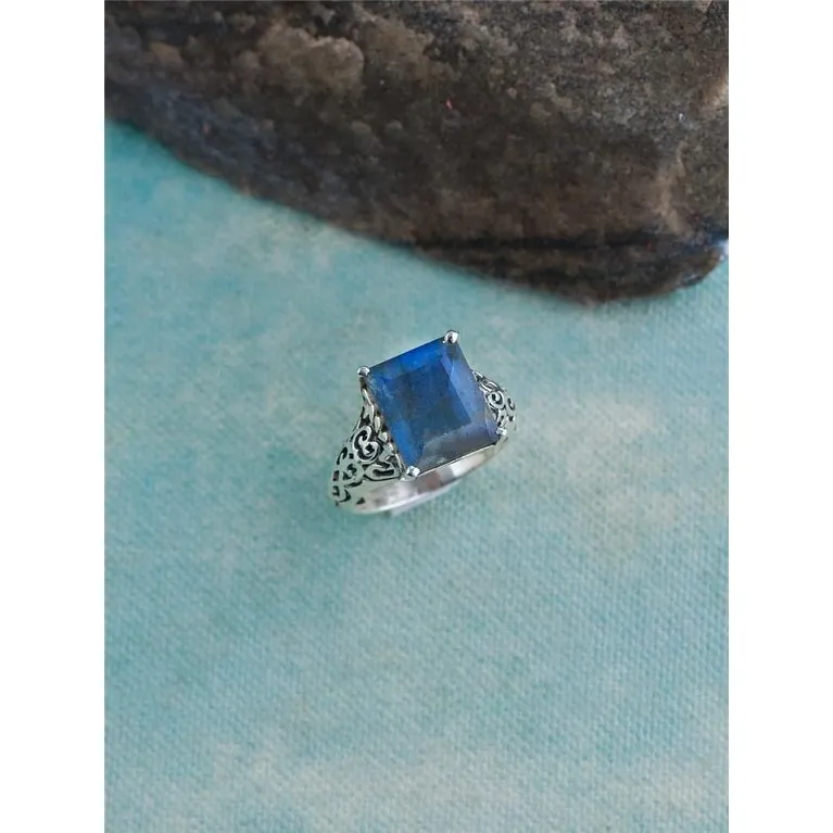 YS Gems Sterling Silver Labradorite Flingree Ring sold by Zulily product image thumbnail 4