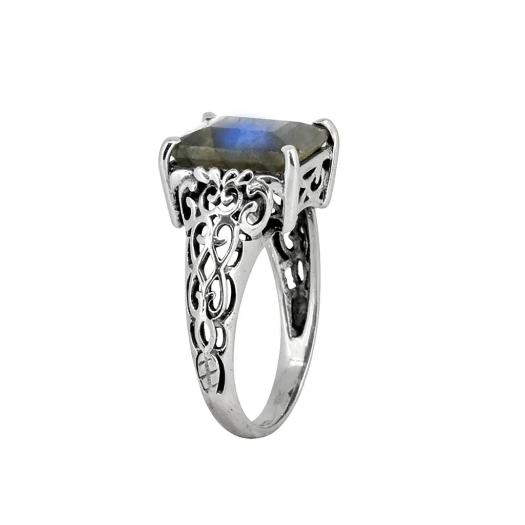 YS Gems Sterling Silver Labradorite Flingree Ring sold by Zulily product image thumbnail 3