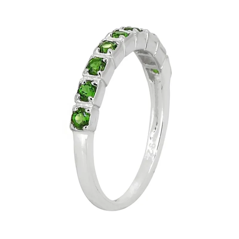 YS Gems Sterling Silver Chrome Diopside Band Ring sold by Zulily