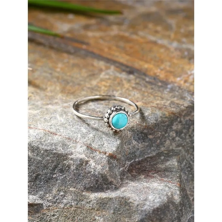 YS Gems Sterling Silver Blue Mohave Turquoise Ring sold by Zulily product image thumbnail 2