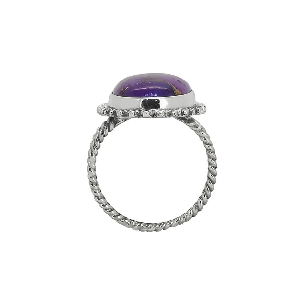 YS Gems Sterling Silver Purple Copper Turquoise Textured Ring sold by Zulily product image thumbnail 3