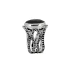 YS Gems Sterling Silver Black Onyx Oxidized Ring sold by Zulily