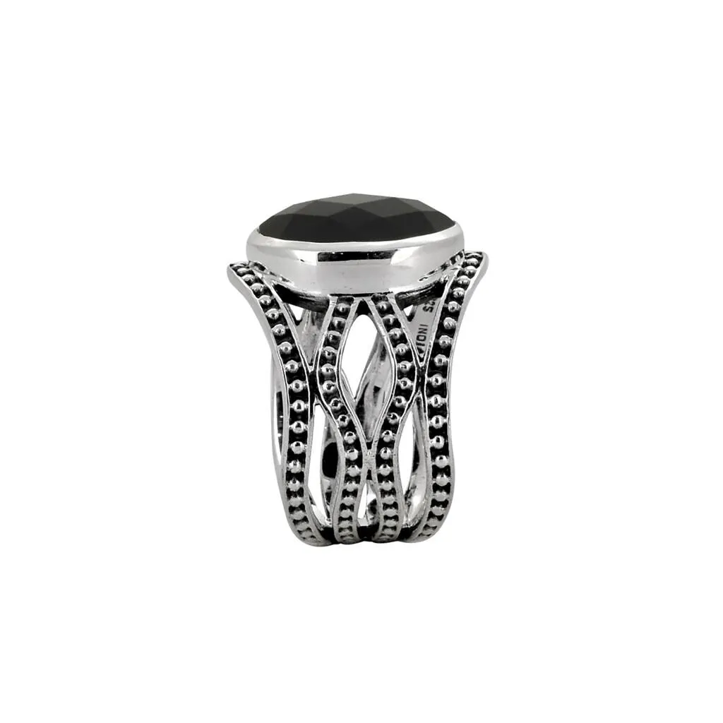 YS Gems Sterling Silver Black Onyx Oxidized Ring sold by Zulily product image thumbnail 3