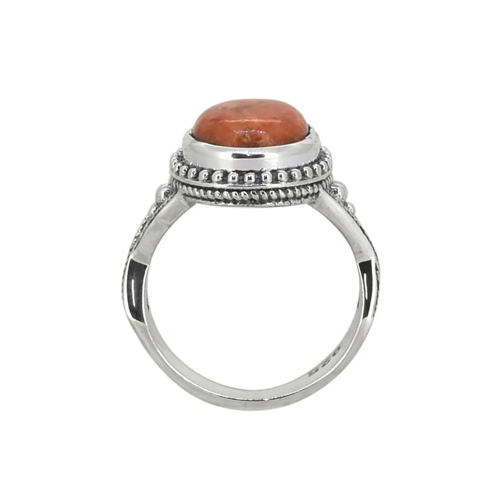 YS Gems Sterling Silver Orange Mohave Turquoise Oxidized Ring sold by Zulily product image thumbnail 2