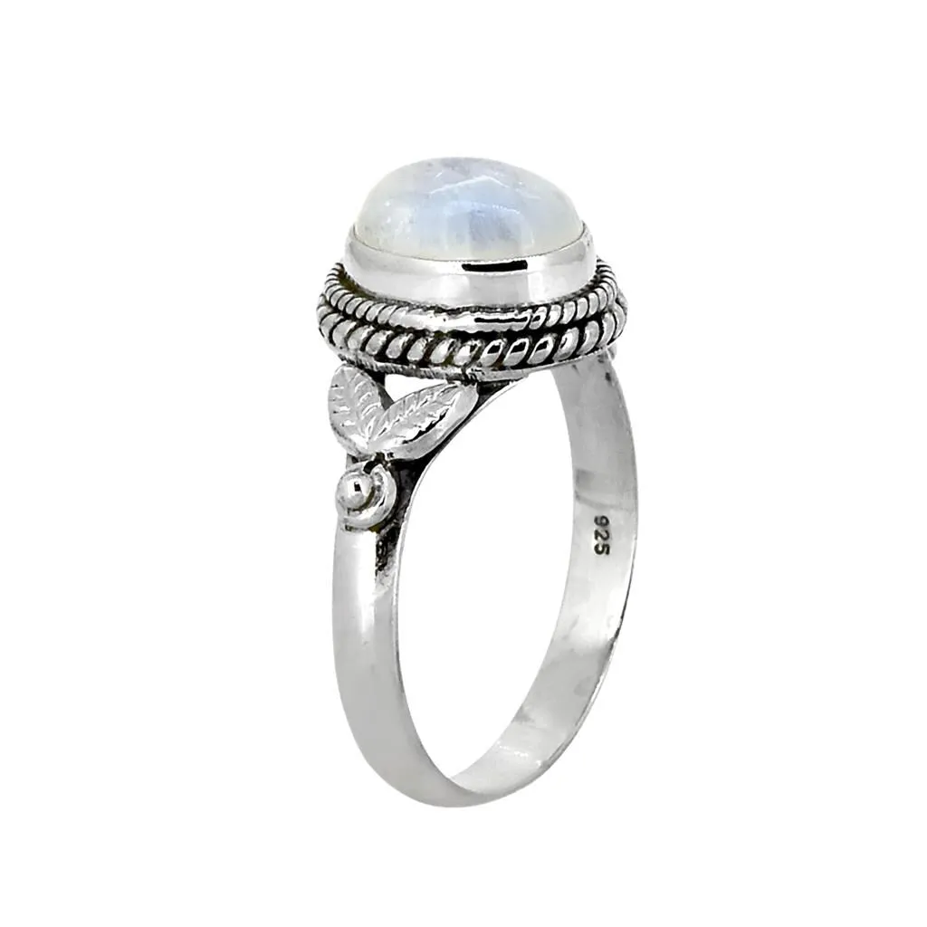 YS Gems Sterling Silver Rainbow Moonstone Floral Ring sold by Zulily product image thumbnail 3