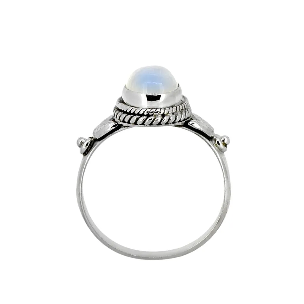 YS Gems Sterling Silver Rainbow Moonstone Floral Ring sold by Zulily product image thumbnail 2