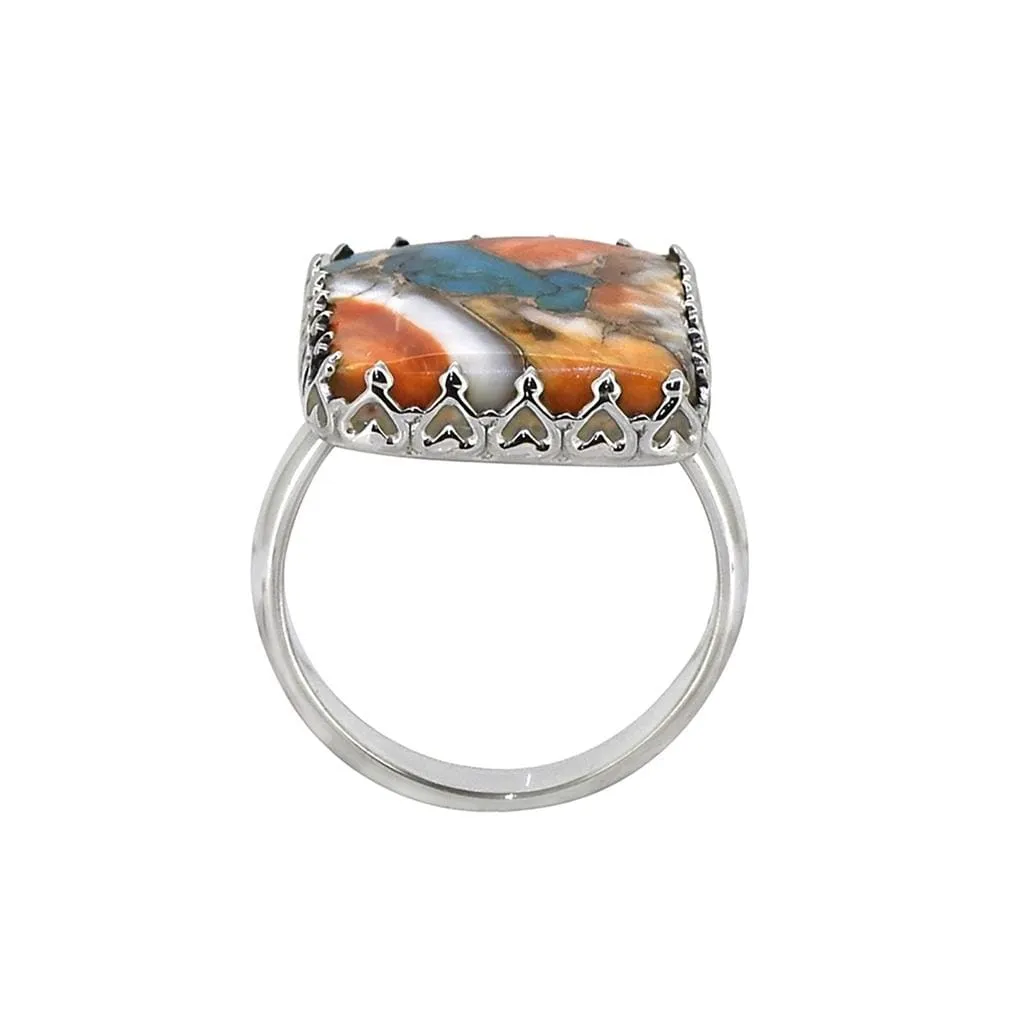 YS Gems Sterling Silver Multicolored Oyster Copper Turquoise Ring sold by Zulily product image thumbnail 2