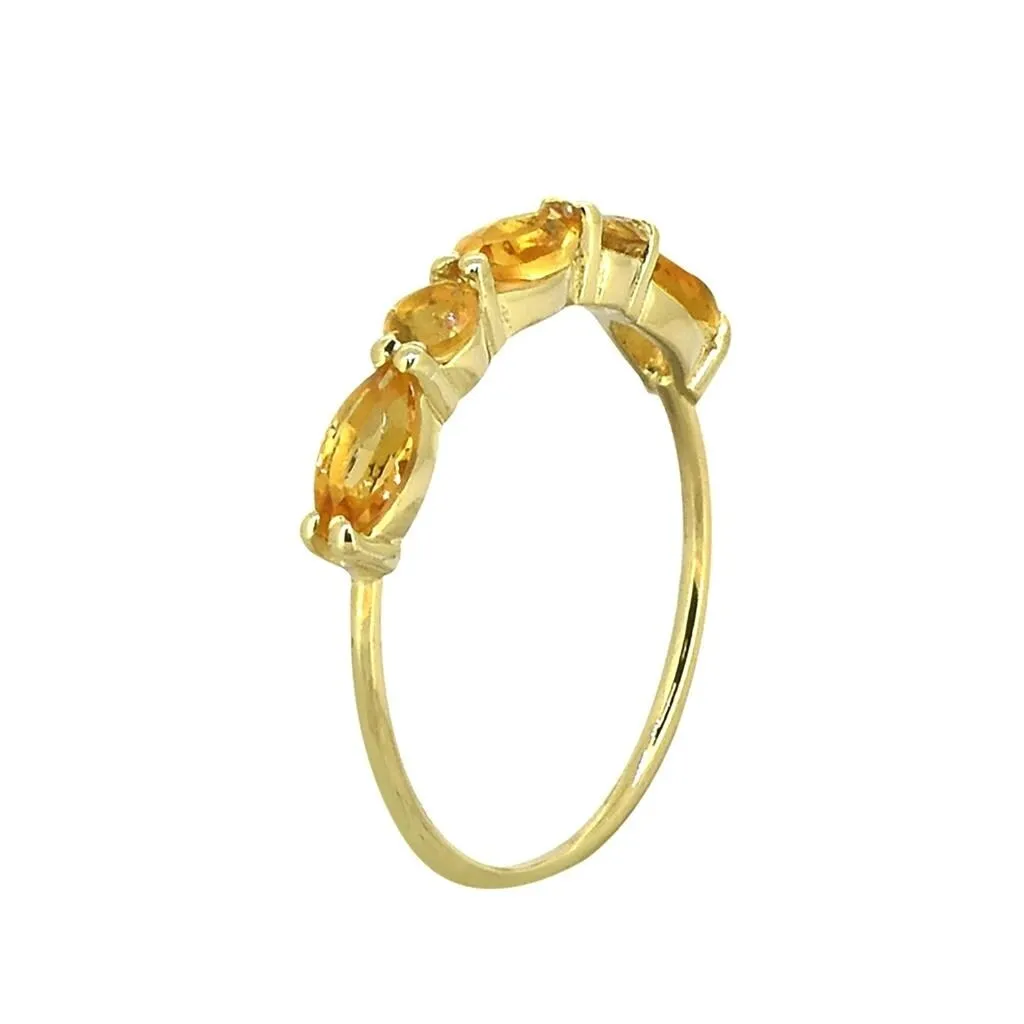 YS Gems Gold Plated Over Sterling Silver Citrine Band Ring sold by Zulily product image thumbnail 3