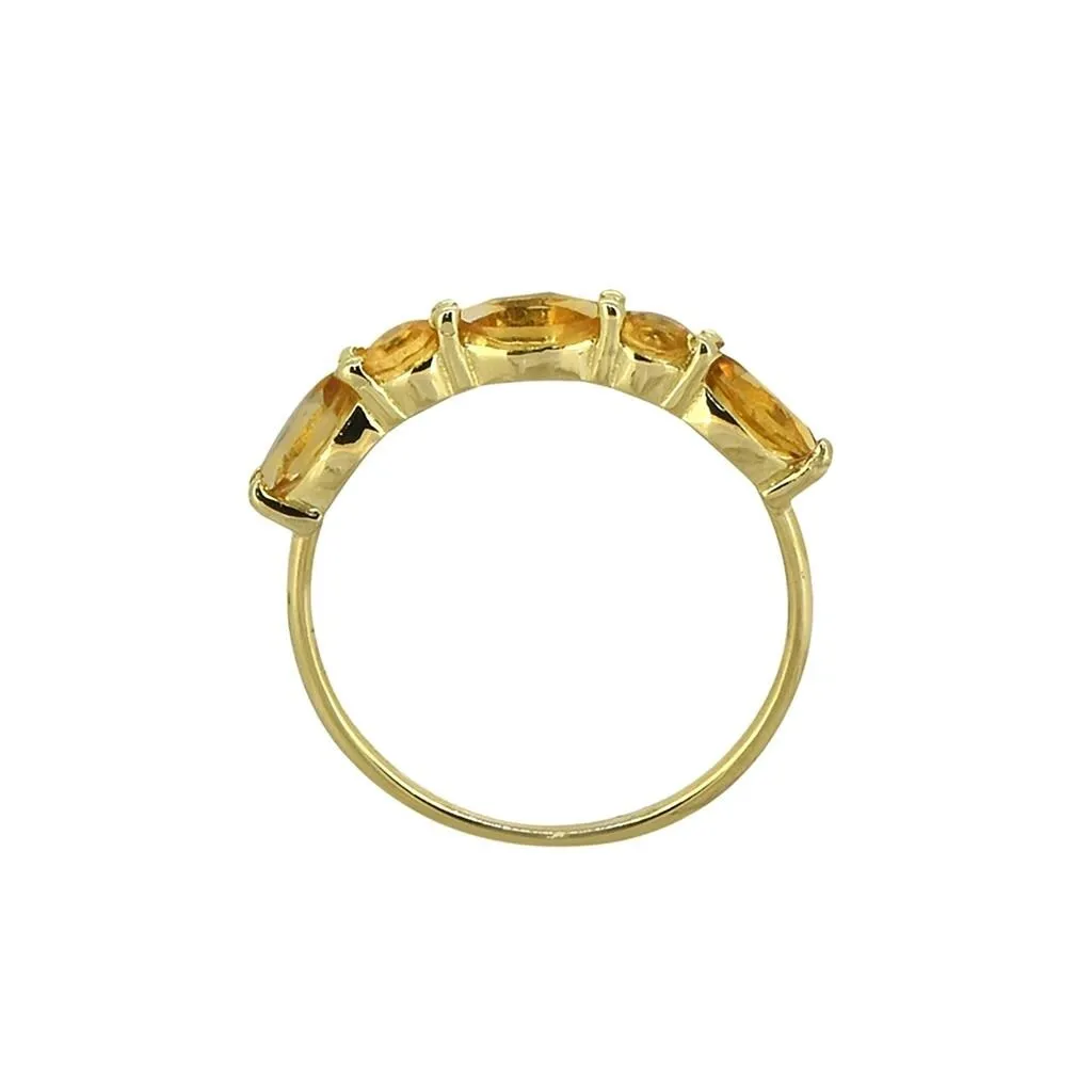 YS Gems Gold Plated Over Sterling Silver Citrine Band Ring sold by Zulily product image thumbnail 2