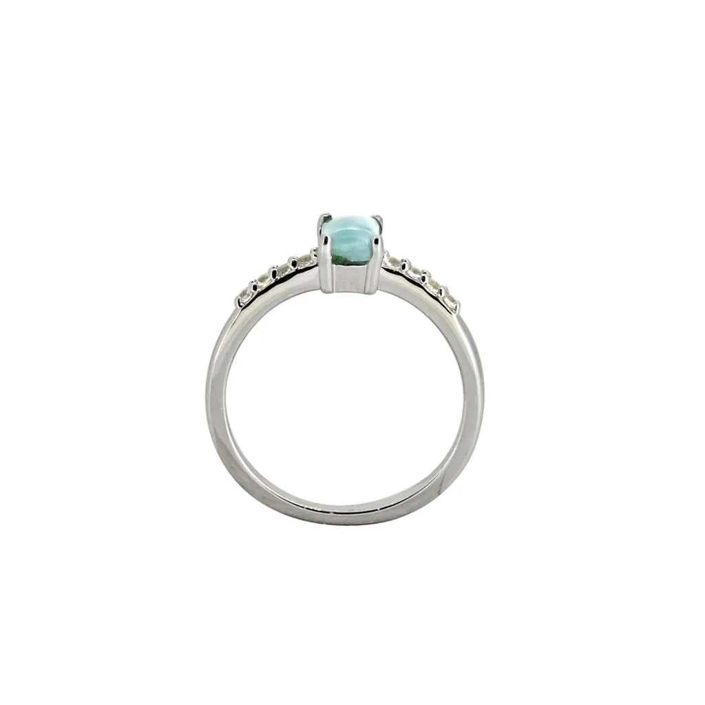 YS Gems Sterling Silver Natural Larimar Band Ring sold by Zulily product image thumbnail 4