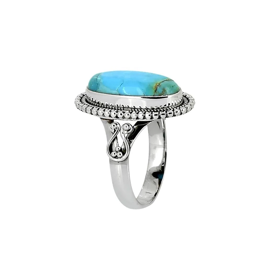 YS Gems Sterling Silver Blue Mohave Turquoise Beaded Ring sold by Zulily product image thumbnail 4