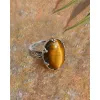 YS Gems Sterling Silver Oval Tiger Eye Ring sold by Zulily